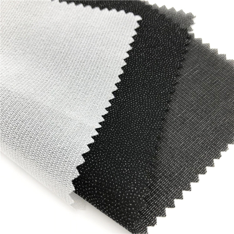Polyester Fusing Factory 100% polyester fusing woven Warp Knitting adhesive Interlining ...